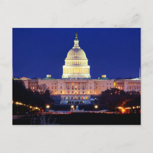 Washington DC United States Capitol at Dusk Postcard