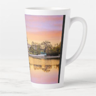 Washington DC US Capitol Building Sunset Reflectio Latte Mug