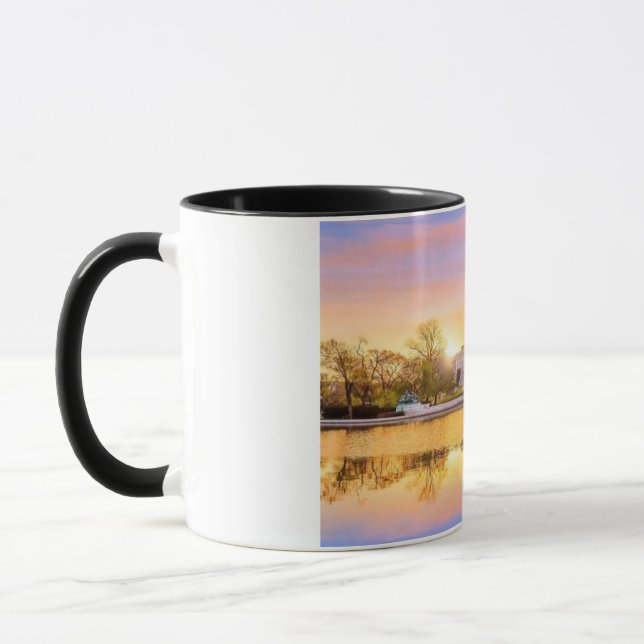 Washington DC US Capitol Building Sunset Reflectio Mug (Left)