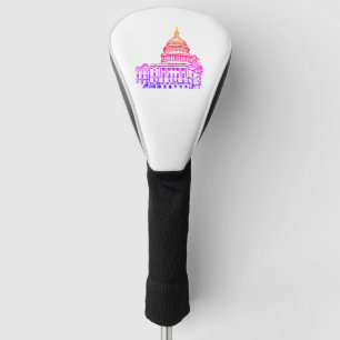 Washington DC USA Capitol Sketch Golf Head Cover