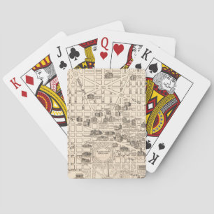 Washington DC Vintage Map Playing Cards