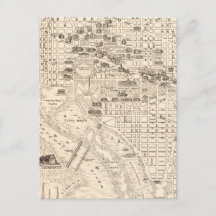 Washington DC Vintage Map 
