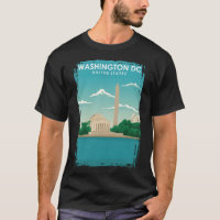 Washington DC Vintage Minimal Retro Travel Poster