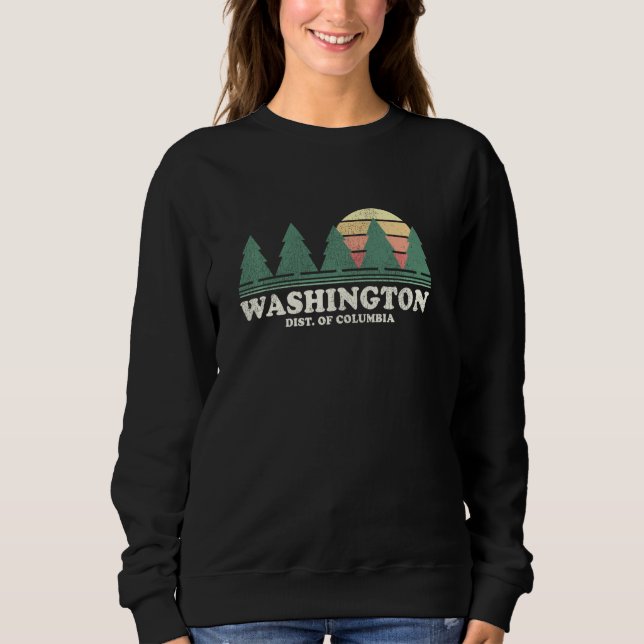 Washington Dc Vintage Throwback Tee Retro 70s (Front)