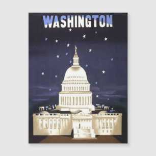 Washington DC vintage travel Magnetic Card