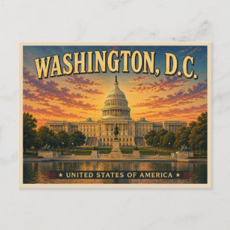 Washington DC Vintage Travel Postcard