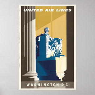 Washington DC Vintage Travel Poster Custom Art