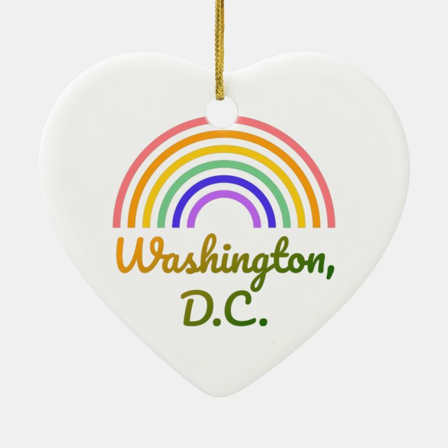 Washington dc  - Washington postcards - Washington Ceramic Tree Decoration (Back)