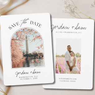 Washington DC Wedding Cherry Blossom Save the Date Invitation