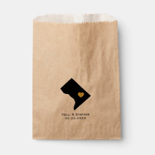 Washington DC Wedding Favour Treat Sacks, Gift Bag