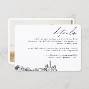 Washington DC Wedding Hotel Room Block Details Enclosure Card