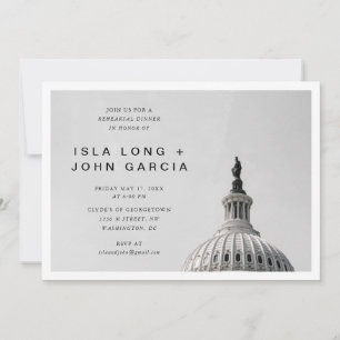Washington DC Wedding Rehearsal Dinner Invitation