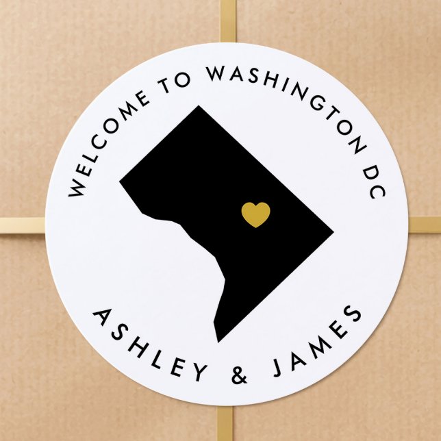 Washington DC Wedding Welcome Sticker Tag, Capital (Creator Uploaded)