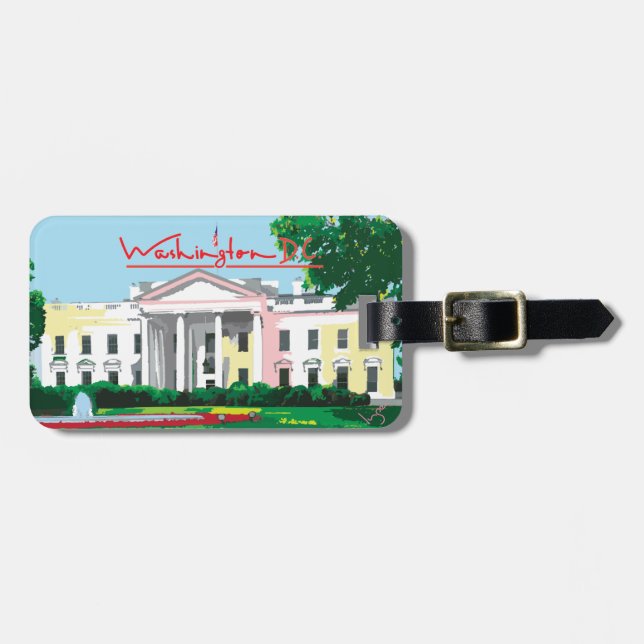 Washington DC - White House Luggage Tag (Front Horizontal)