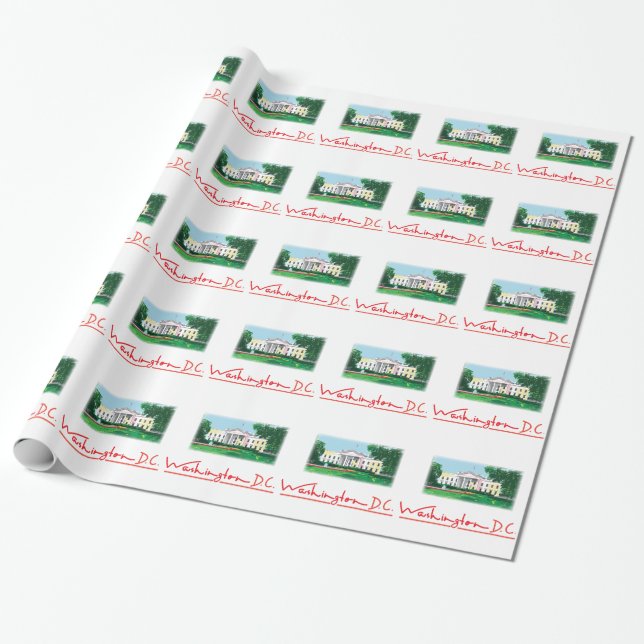 Washington DC - White House Wrapping Paper (Unrolled)