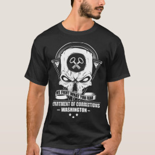 Washington Department Of Corrections Officer Skull T-Shirt