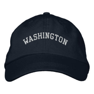 Washington Embroidered Basic Cap Navy Blue