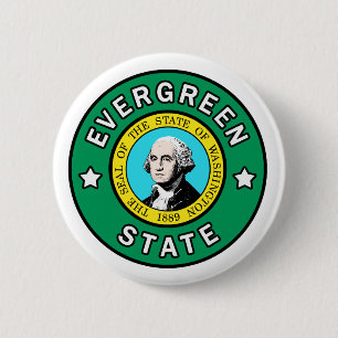 Washington Evergreen State button