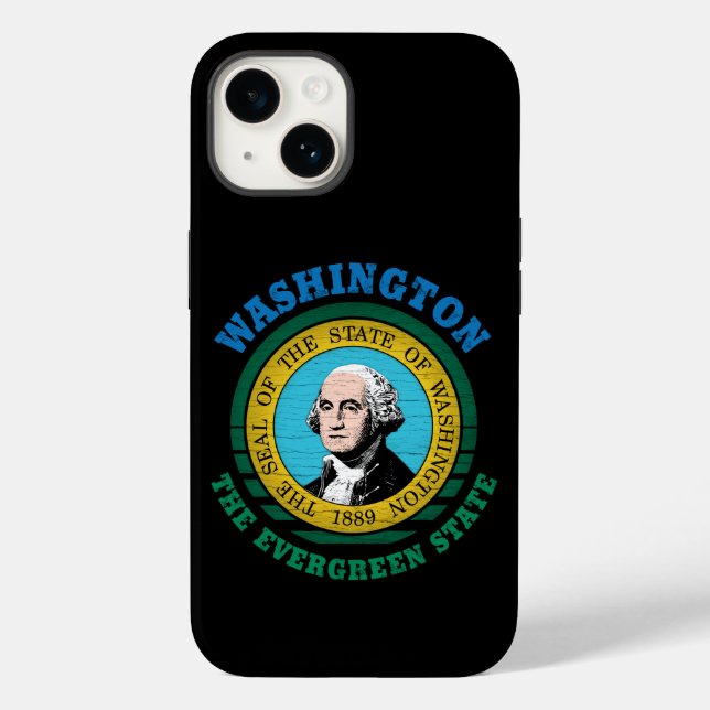 WASHINGTON EVERGREEN STATE FLAG Case-Mate iPhone CASE (Back)