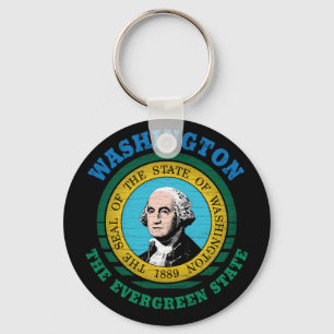 WASHINGTON EVERGREEN STATE FLAG KEY RING