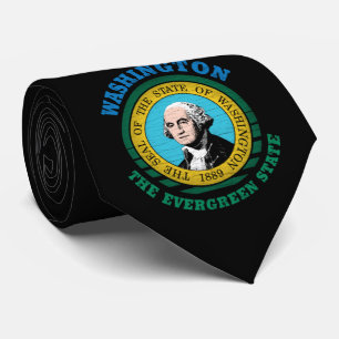 WASHINGTON EVERGREEN STATE FLAG TIE