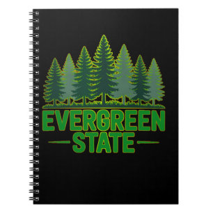 Washington Evergreen State Forest Nature Aesthetic Notebook