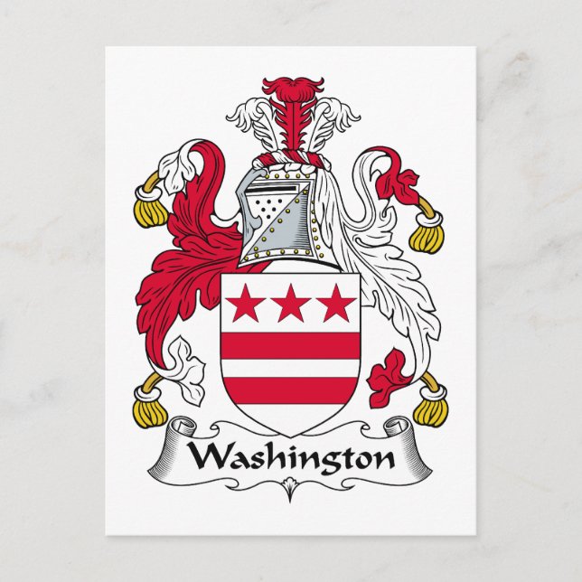 Washington Family Crest Postcard (Front)