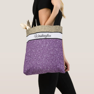 Washington Faux Glitter Tote Bag