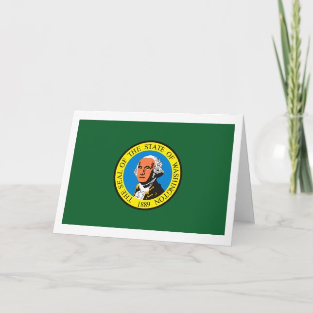 Washington Flag Greeting Card (Front)