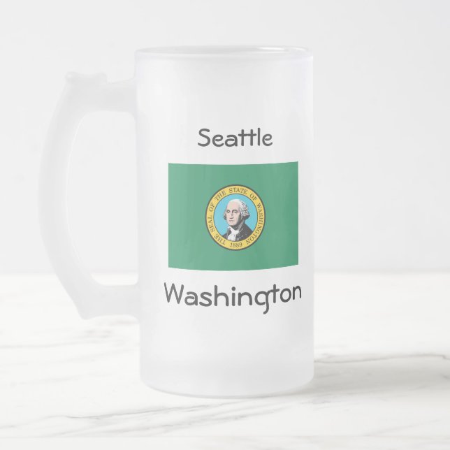 Washington Flag Map City Mug (Left)
