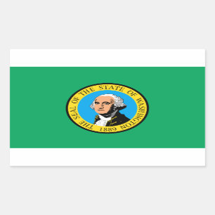 Washington Flag Rectangular Sticker
