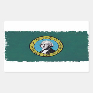 Washington Flag Rectangular Sticker