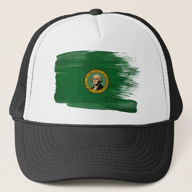 Washington Flag Trucker Hat (Front)