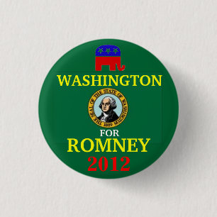 Washington for Romney 2012 3 Cm Round Badge