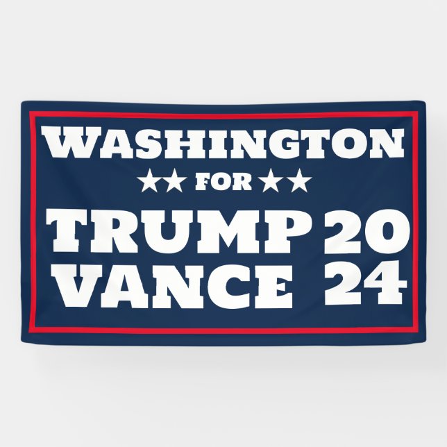 Washington for Trump Vance 2024 Banner (Horizontal)