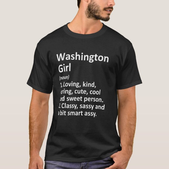 Washington Girl Ga Georgia Funny City Home Roots T-Shirt (Front)