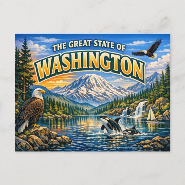 Washington Greetings Postcard  (Front)