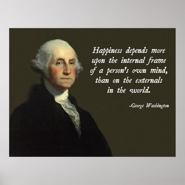 Washington Happiness Quote Poster (Front)
