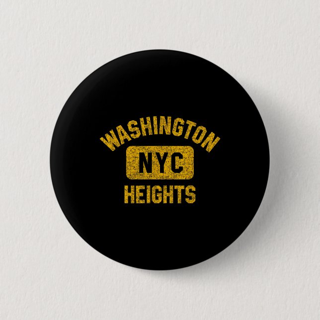 Washington Heights Nyc Gym Style Distressed Amber  6 Cm Round Badge (Front)