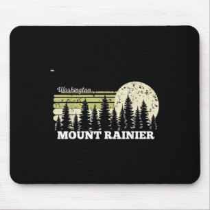 Washington Hiking Mount Rainier Trees Nature Fores Mouse Mat