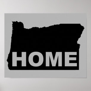 Washington Home Away From State Poster Sign