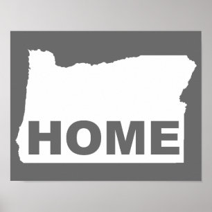 Washington Home Away From State Poster Sign