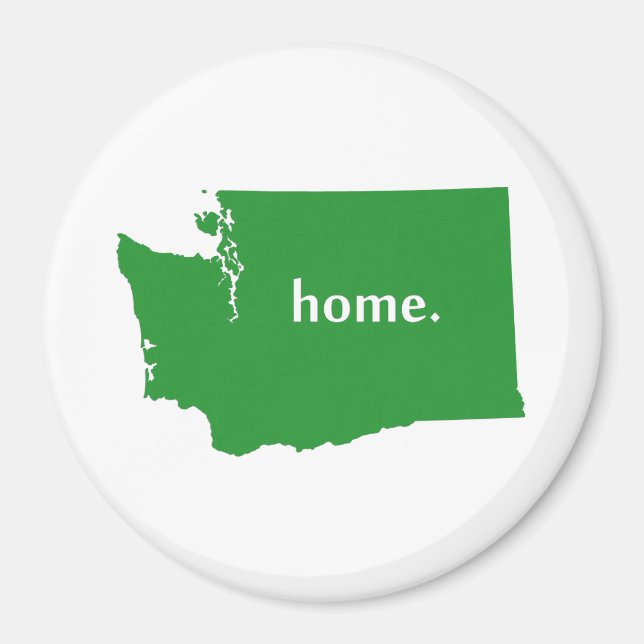 Washington home silhouette state map magnet (Front)