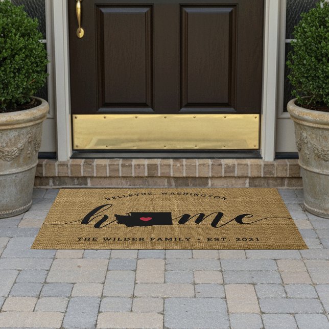 Washington Home State Personalised Doormat (Creator Uploaded)