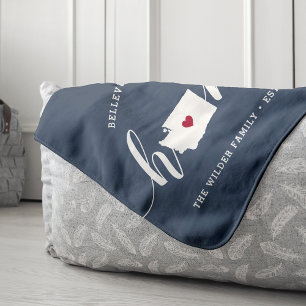 Washington Home State Personalised Sherpa Blanket