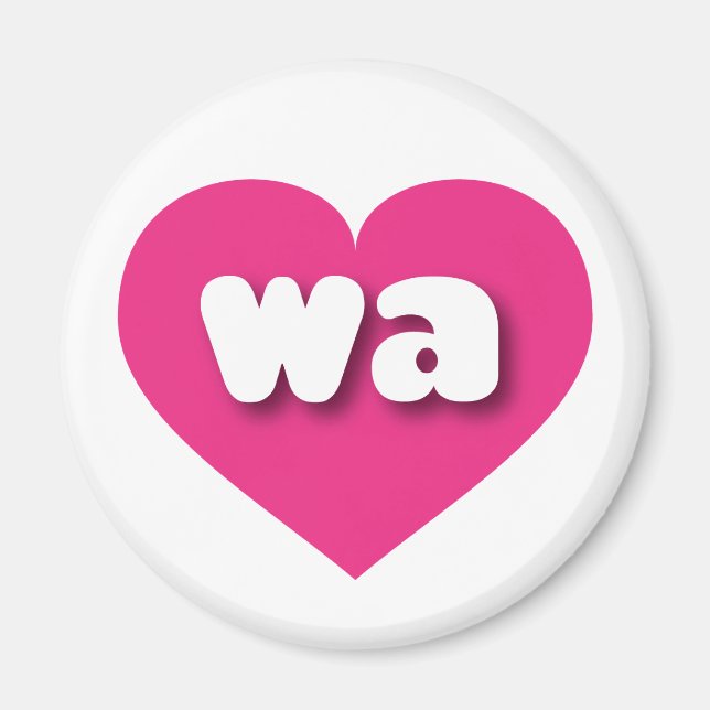 Washington hot pink heart  - I love wa Magnet (Front)