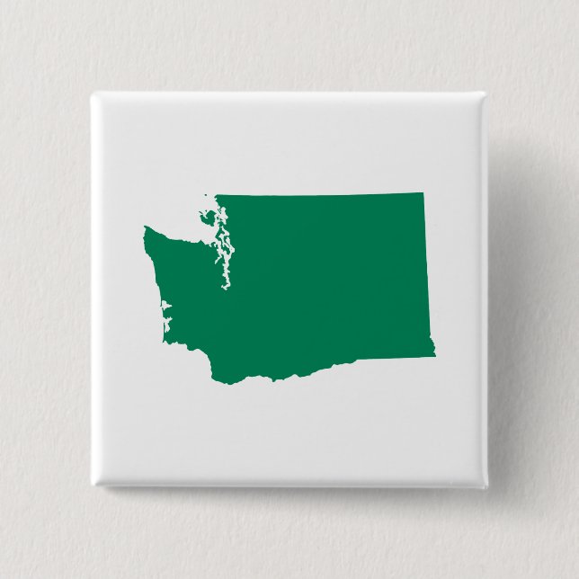 Washington in Green 15 Cm Square Badge (Front)