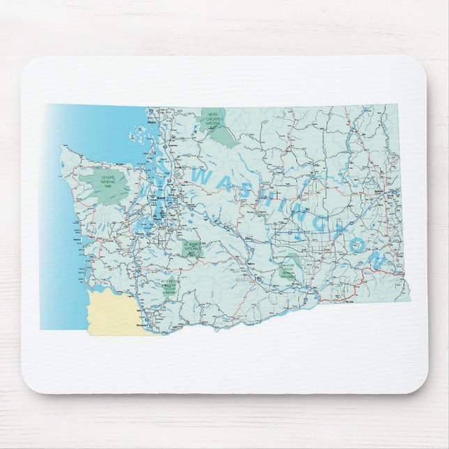 Washington Interstate Map Mousepad (Front)