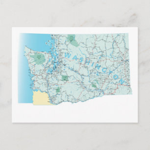 Washington Interstate Map Postcard