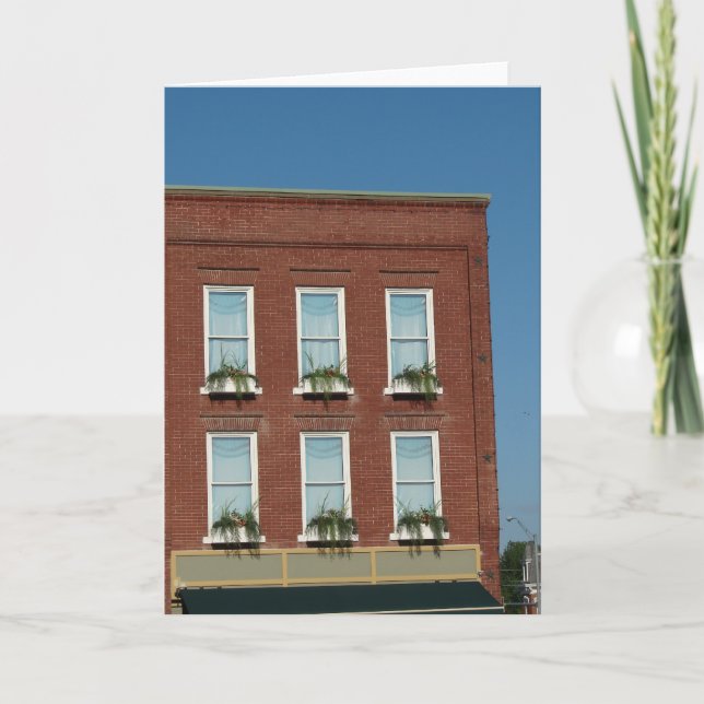 Washington, Iowa Window Boxes Card (Front)